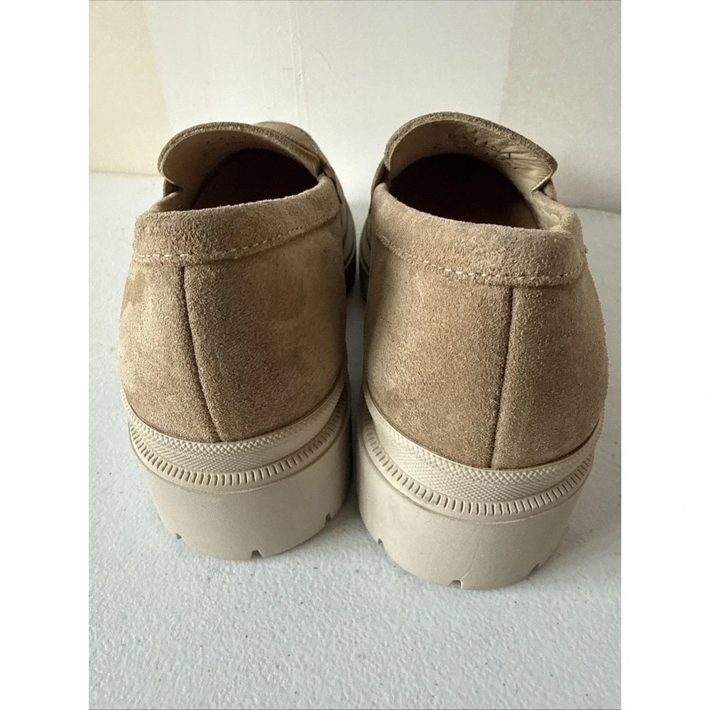 Womens Patina (Portland Leather) Zoe Chunky Penny Loafers Tan Size 8.5 New Prepp